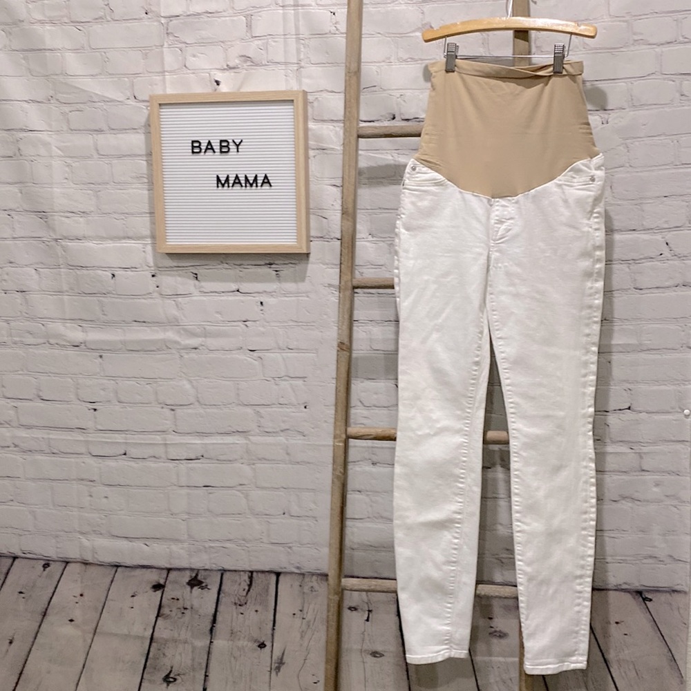 Seven for all mankind white Maternity skinny jeans
